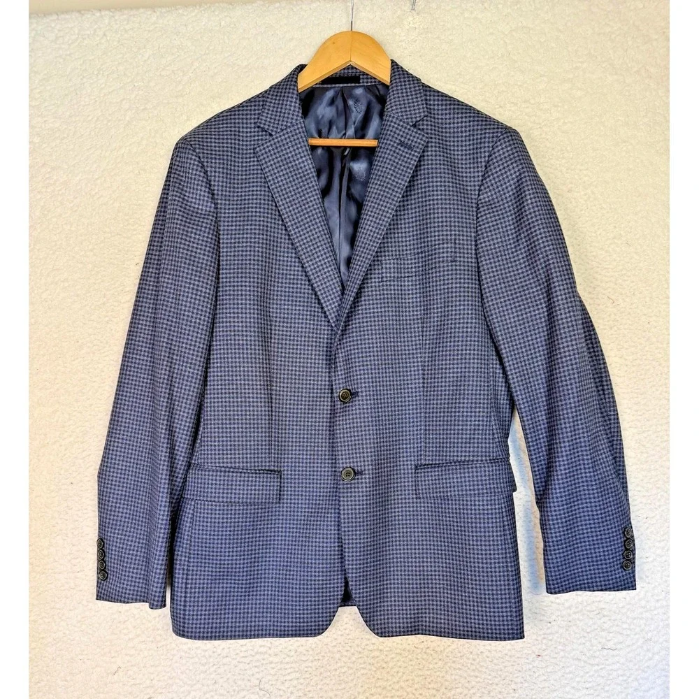 Lauren Ralph Lauren Sport Blazer Mens 42‎ Blue Herringbone Tweed Business Work